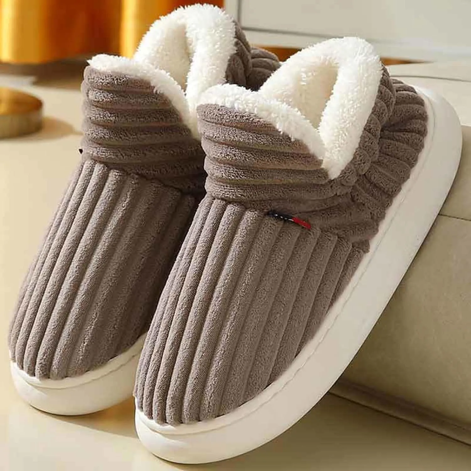 Pluffi Slipper Booties Women Pluffi Cozy Stylish Slipper Winter Fuzzy Warm Thick-Soled Plush House Cloud Slides Men Women