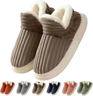 Pluffi Slipper Booties Women Pluffi Cozy Stylish Slipper Winter Fuzzy Warm Thick-Soled Plush House Cloud Slides Men Women