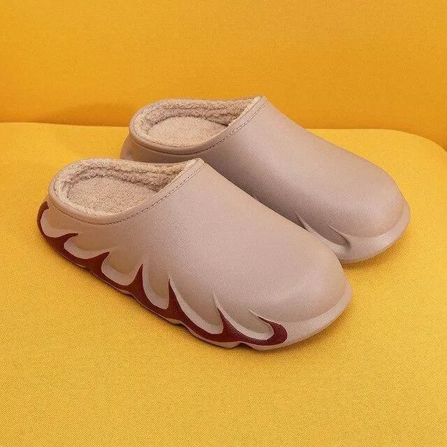 Plush Anti-Slip Indoor Slippers - Stylish Warm Footwear
