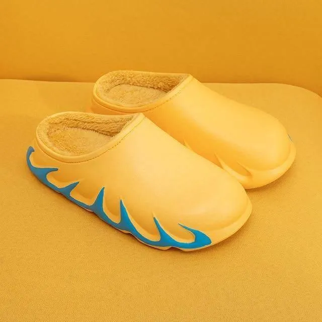 Plush Anti-Slip Indoor Slippers - Stylish Warm Footwear