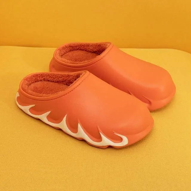 Plush Anti-Slip Indoor Slippers - Stylish Warm Footwear