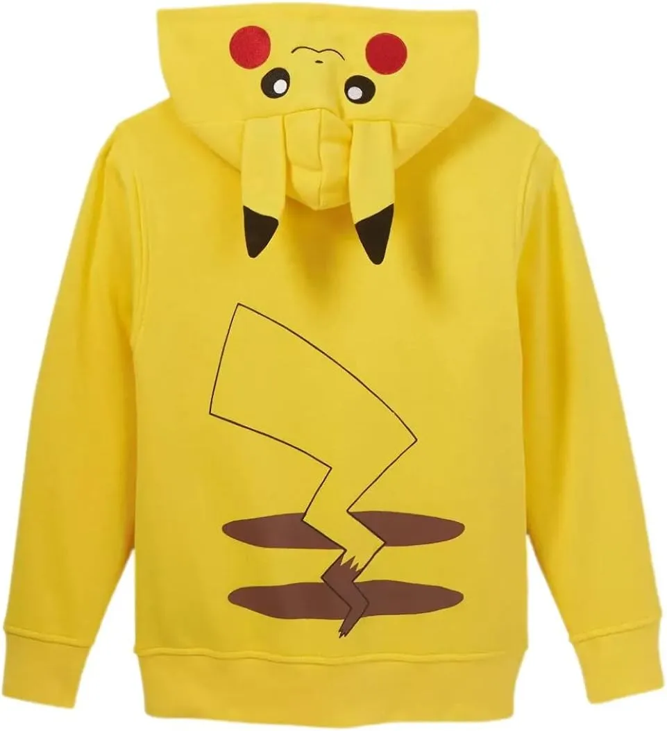 Pokémon Pikachu Costume Hoodie, Long Sleeve Hooded Sweatshirt, Boys