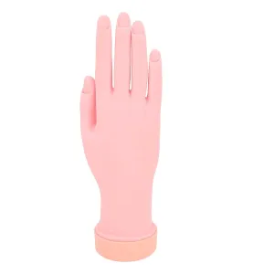 Practice Nail Tips Art Trainer Training Hand Tool, Flexible Bendable Movable Fake Mannequin Hands Manicure Tool, Grooves Bendable Nails Tips Art Trainer Hand for Props Displaying