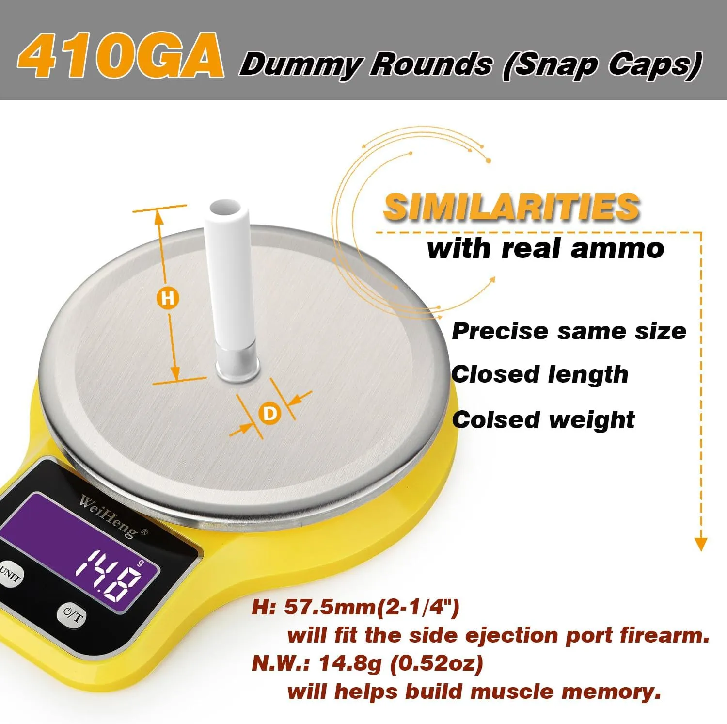 Pro Shotgun or Pistol Safety Trainer Cartridge Dummy Rounds Close to Real Weight
