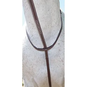 Pro-Trainer Raised Fancy Standing Martingale - Brown: Pony