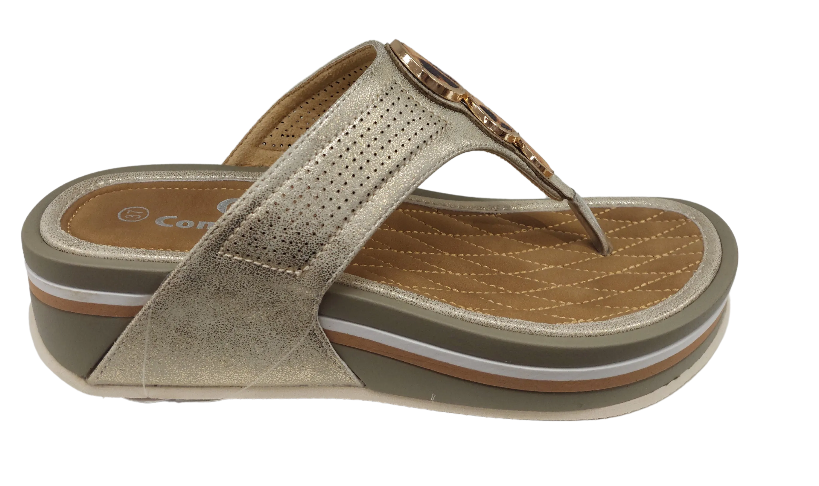 Propet Comfort Ladies Gold Toe Post Mule Sandal WW1634