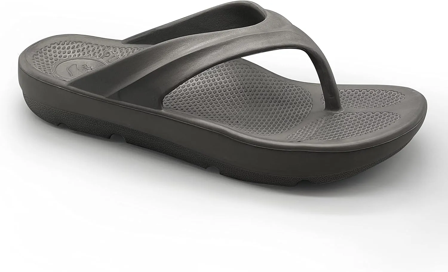 Pure Stride Therapeutic Flip Flops, Orthotic Thong Sandals for Plantar Fasciitis, Metatarsal and Heel Spurs, Feet Pain Relief and Arch Support - Grey, Men’s Size 9/Women’s Size 10