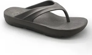 Pure Stride Therapeutic Flip Flops, Orthotic Thong Sandals for Plantar Fasciitis, Metatarsal and Heel Spurs, Feet Pain Relief and Arch Support - Grey, Men’s Size 9/Women’s Size 10