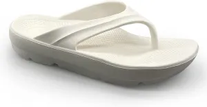 Pure Stride Therapeutic Flip Flops, Orthotic Thong Sandals for Plantar Fasciitis, Metatarsal and Heel Spurs, Feet Pain Relief and Arch Support - White, Women’s Size 7