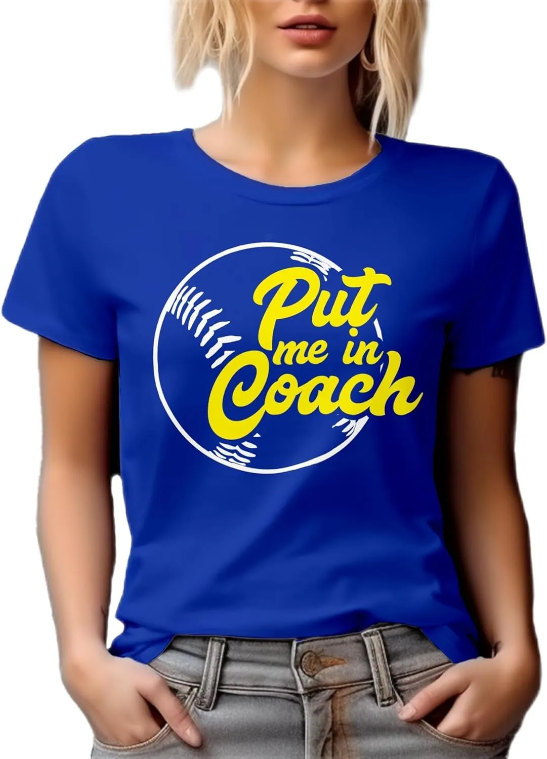 Put Me in Coach. Softball and Baseball Sport Game Graphic Tshirt for Player, Coach, Athlete, Trainer, Director, Friend, Bestf