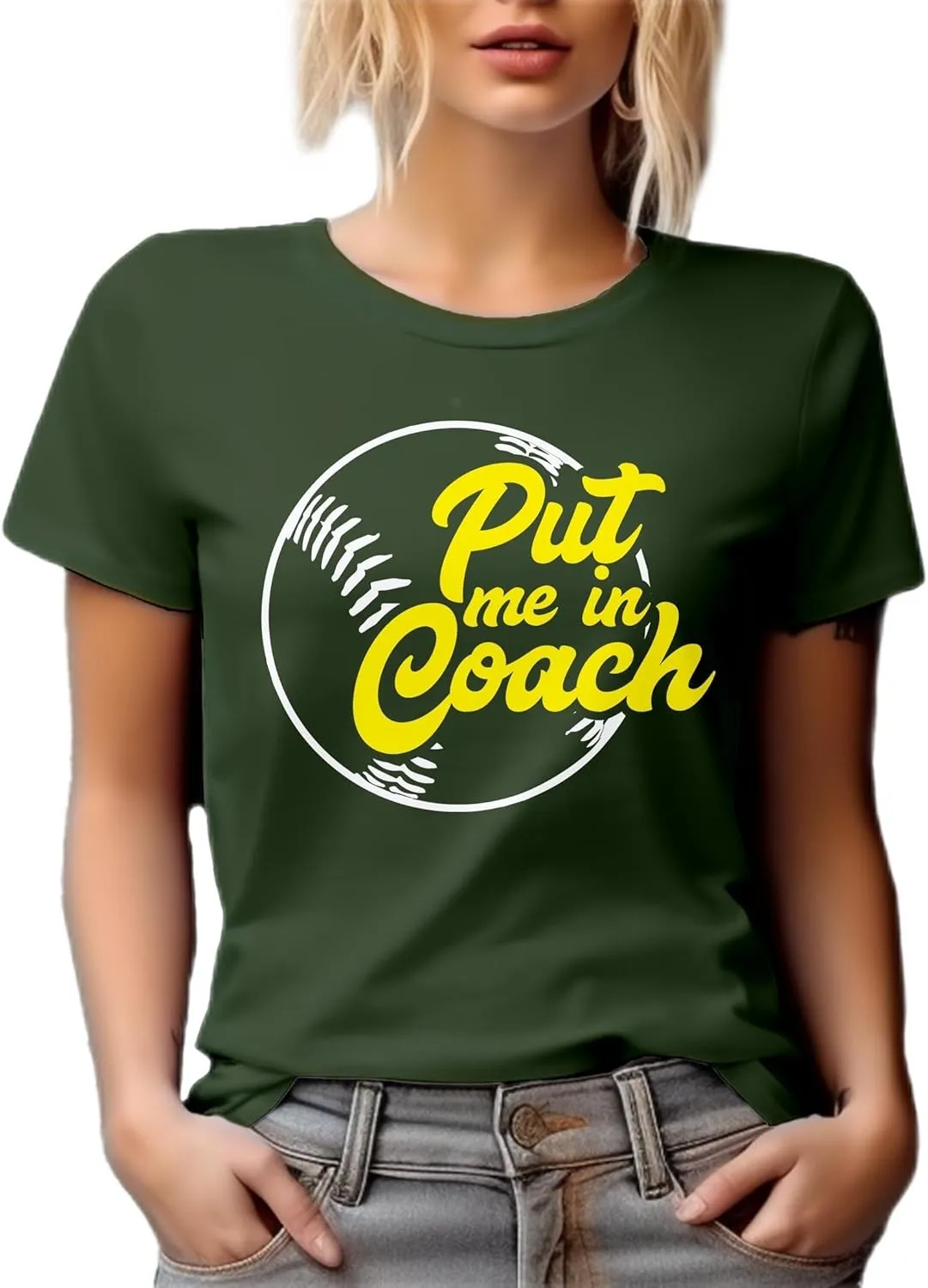 Put Me in Coach. Softball and Baseball Sport Game Graphic Tshirt for Player, Coach, Athlete, Trainer, Director, Friend, Bestf