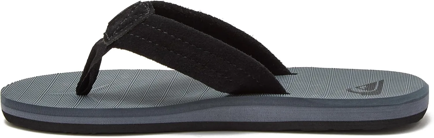 Quiksilver Boy's Carver Suede Fixed Strap Kids Flip Flop Youth Sandal