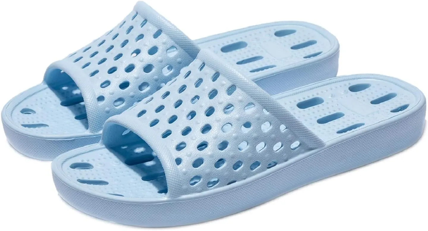 Ranberone Shower Shoes Women Quick Drying Non Slip College Dorm House Shower Sandals with Holes