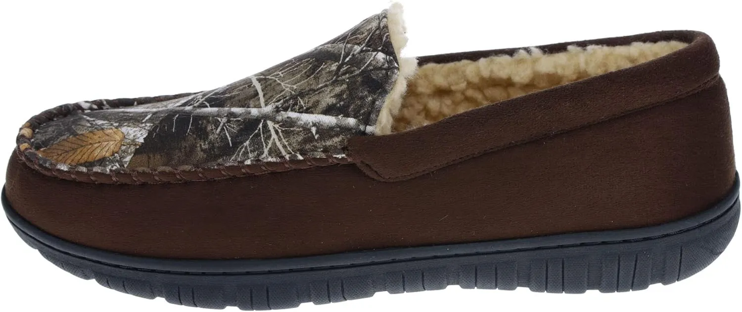 Realtree Mens' Slipper Mixed Media Moccasin for Men