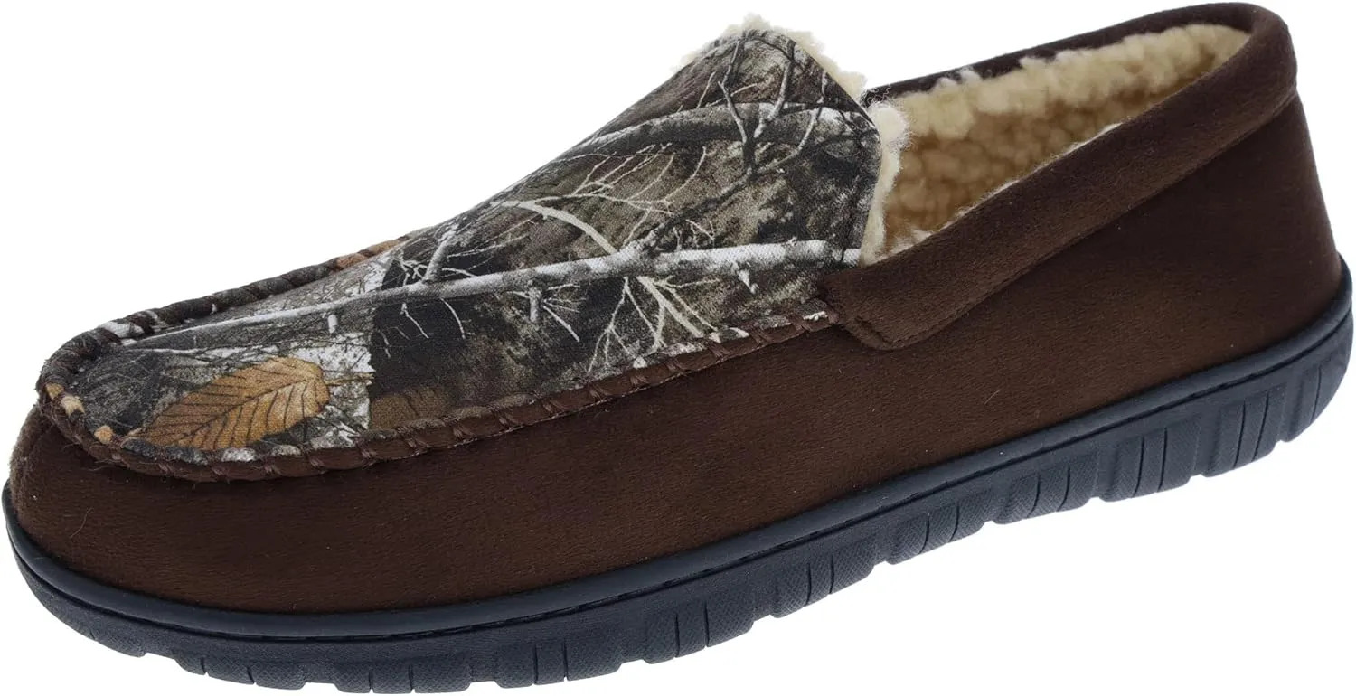 Realtree Mens' Slipper Mixed Media Moccasin for Men