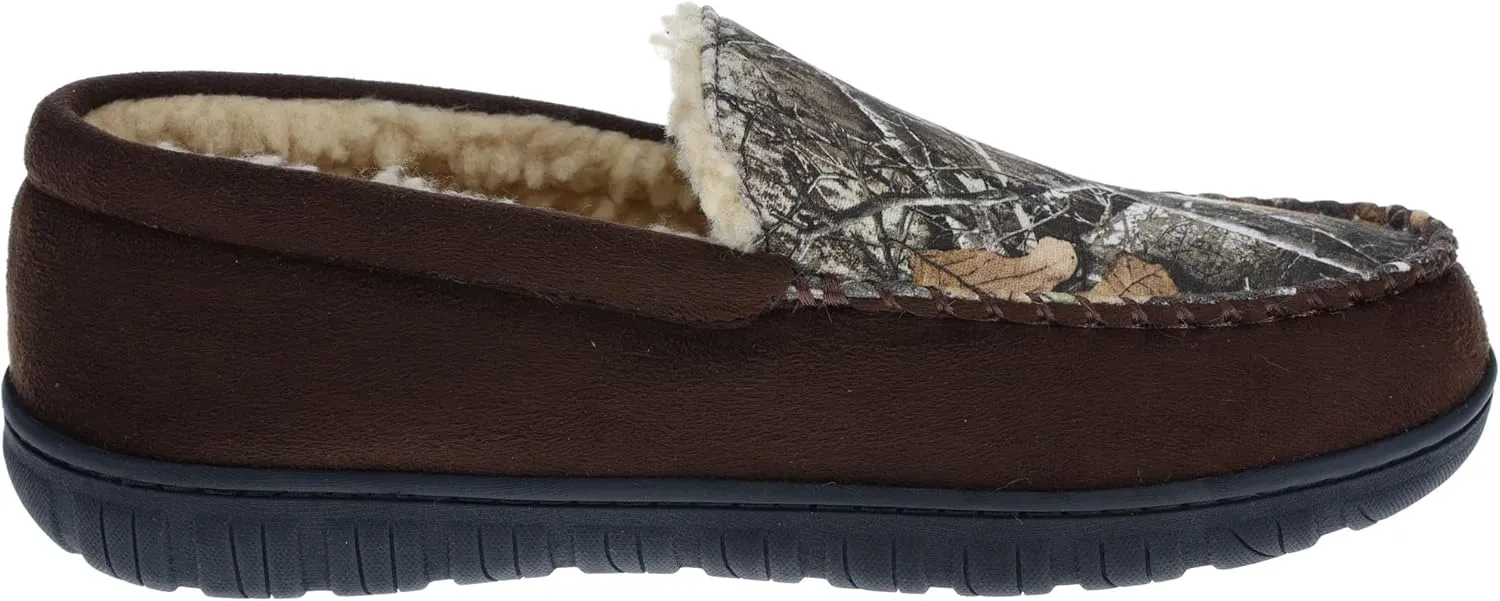 Realtree Mens' Slipper Mixed Media Moccasin for Men