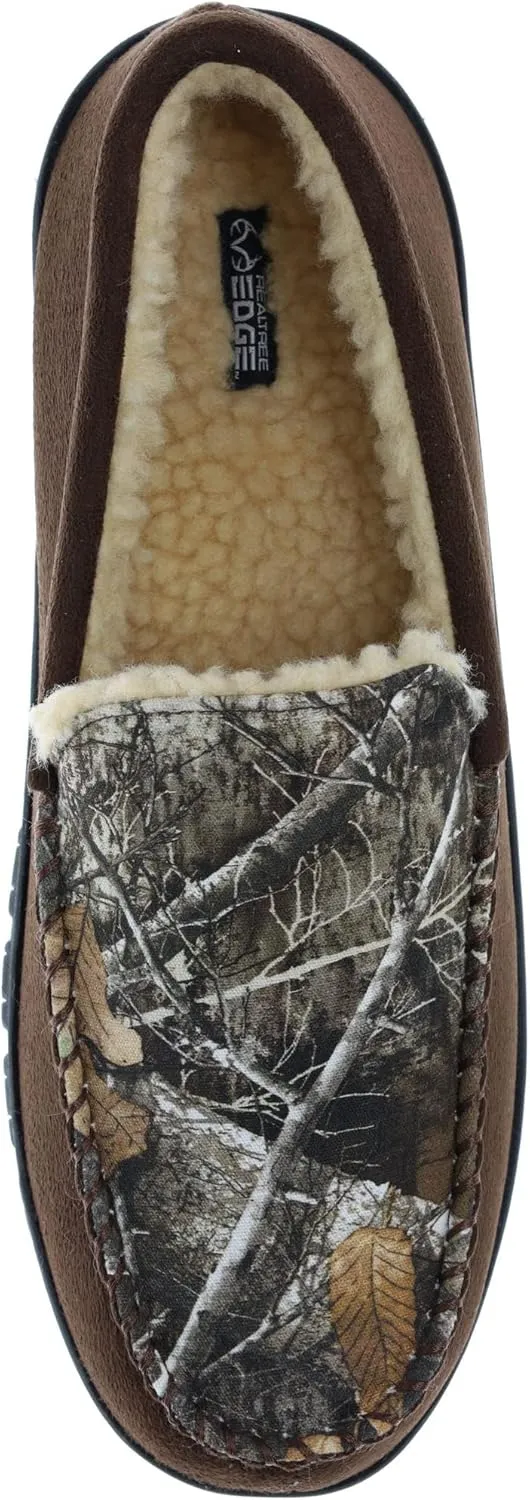 Realtree Mens' Slipper Mixed Media Moccasin for Men