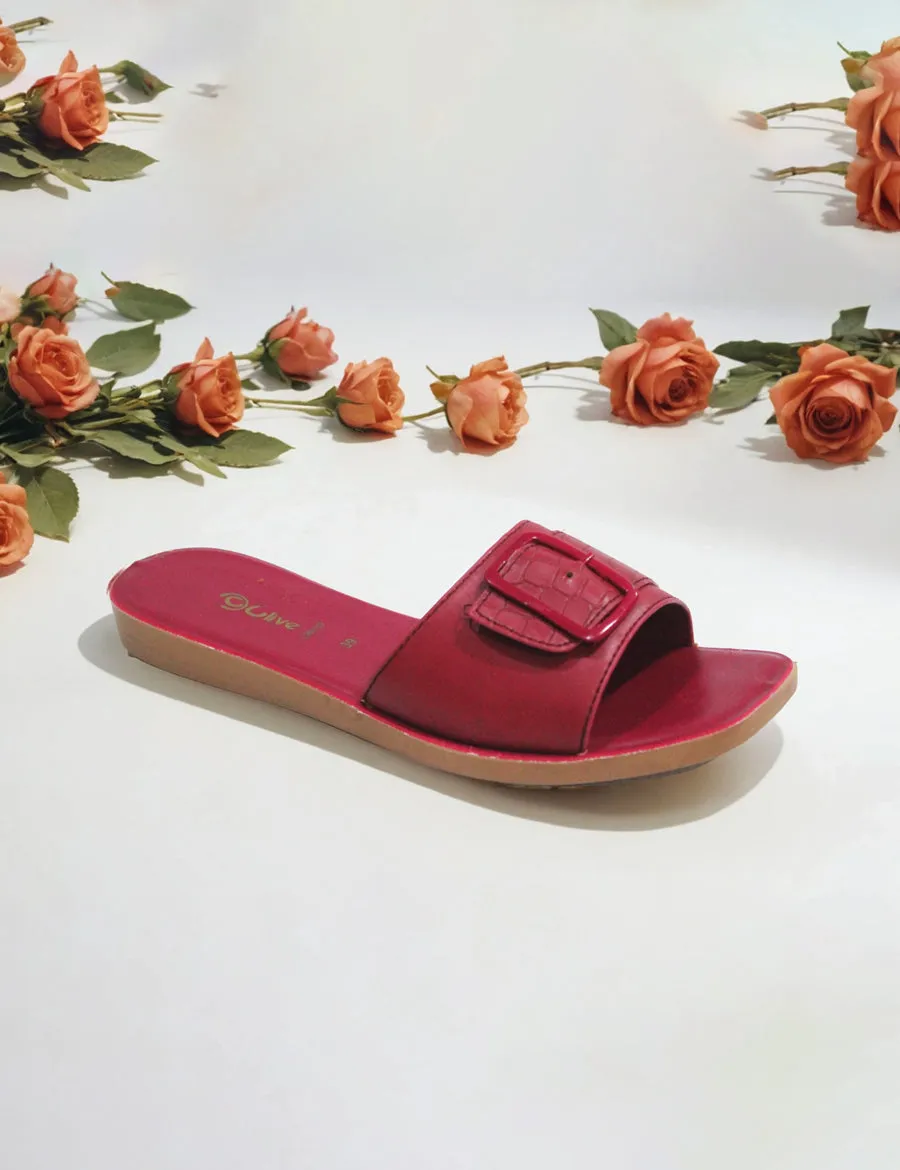 Red | Slippers for women