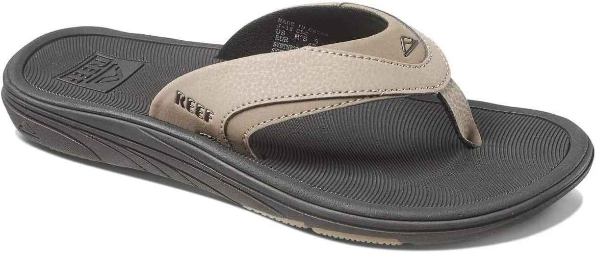 Reef Modern Men’s Flip-Flop Thong Sandal – Black Tan, Comfortable & Durable Beach Sandals