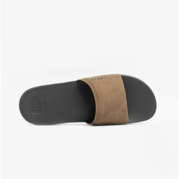 Reef REEF ONE SLIDE Mens Sliders Grey/Tan