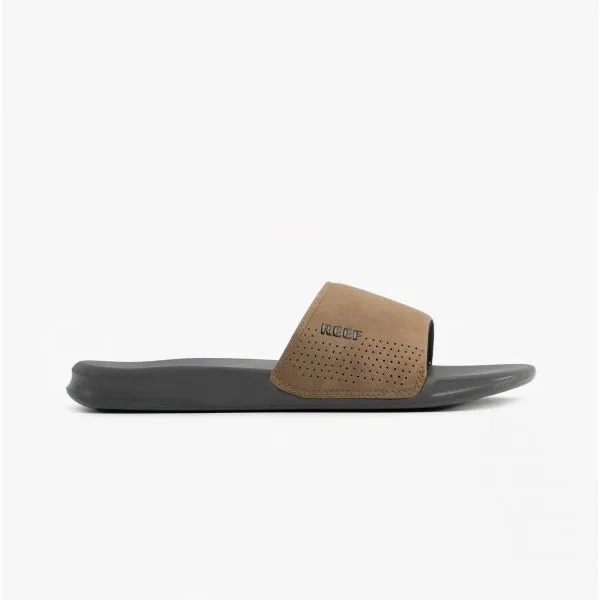 Reef REEF ONE SLIDE Mens Sliders Grey/Tan