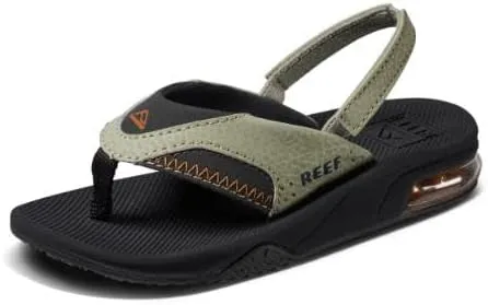 REEF Toddler/Little Kid Fanning Flip Flop, Arch Support, Durable Outsole, Water Friendly, Backstrap