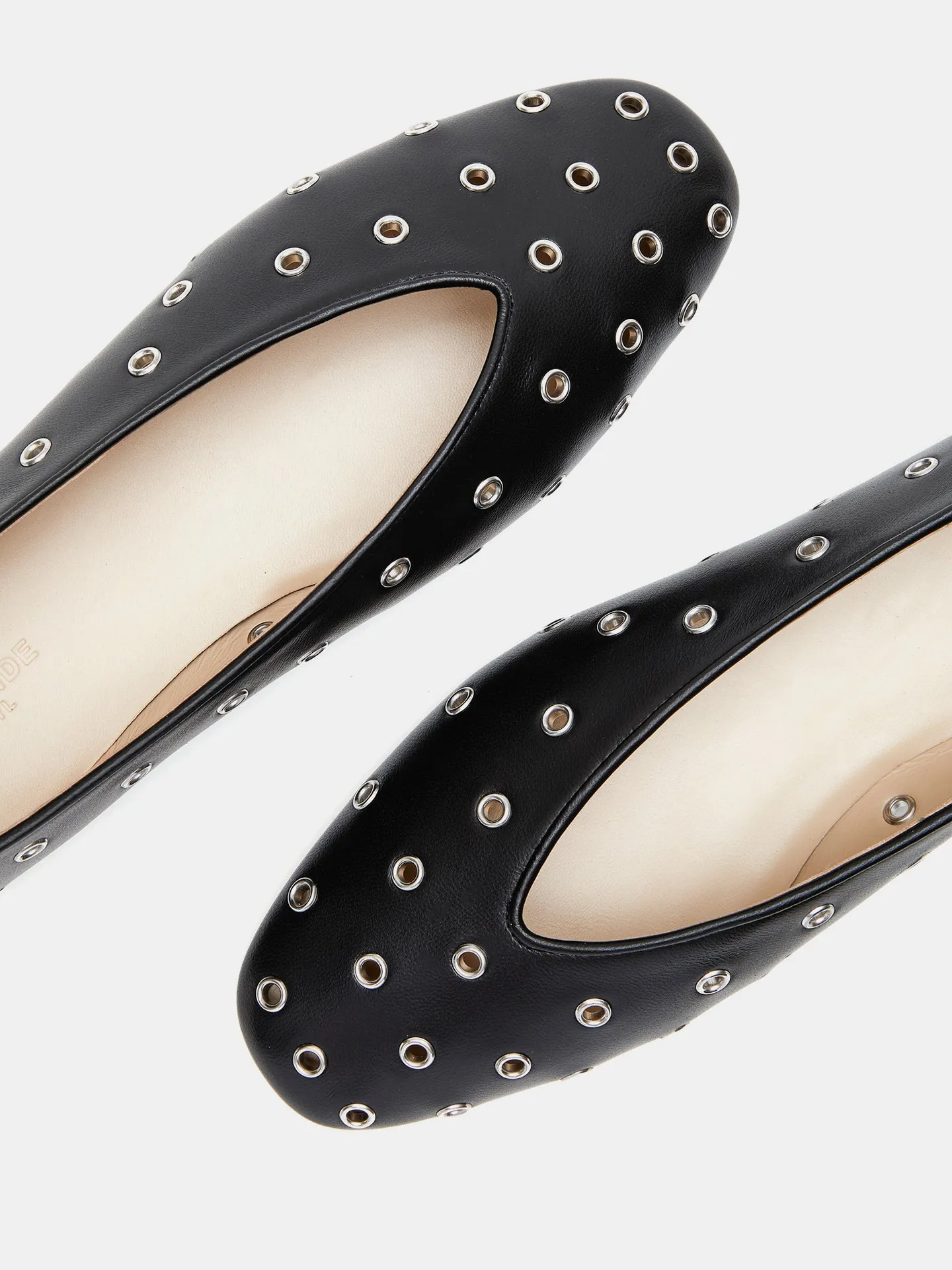 Regency Slipper / Black Leather Eyelet