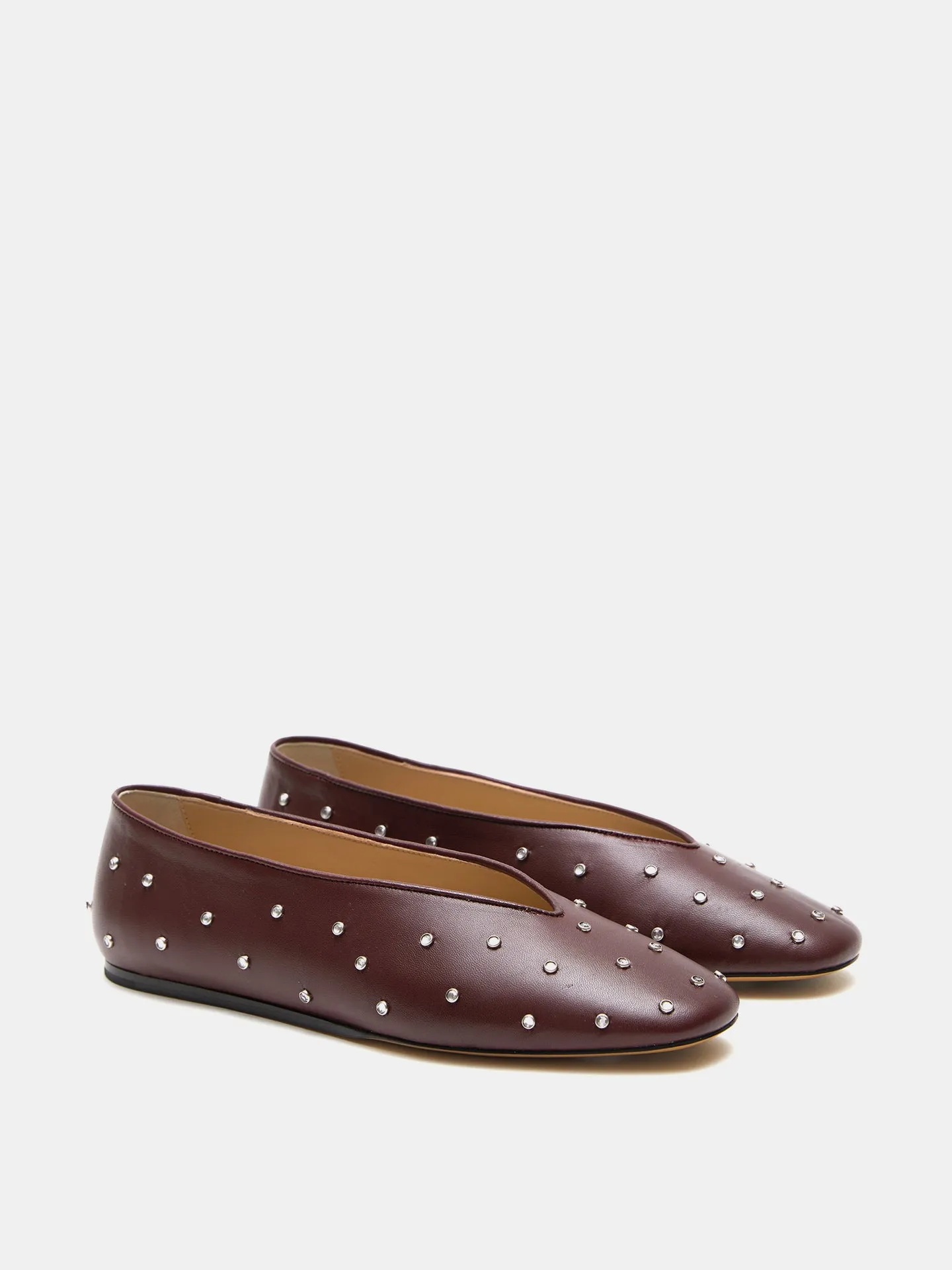 Regency Slipper / Oxblood Leather Crystal