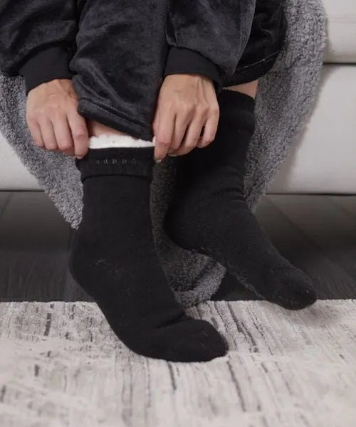 RI008 RIBBON ESKIMO FLEECE SOCKS