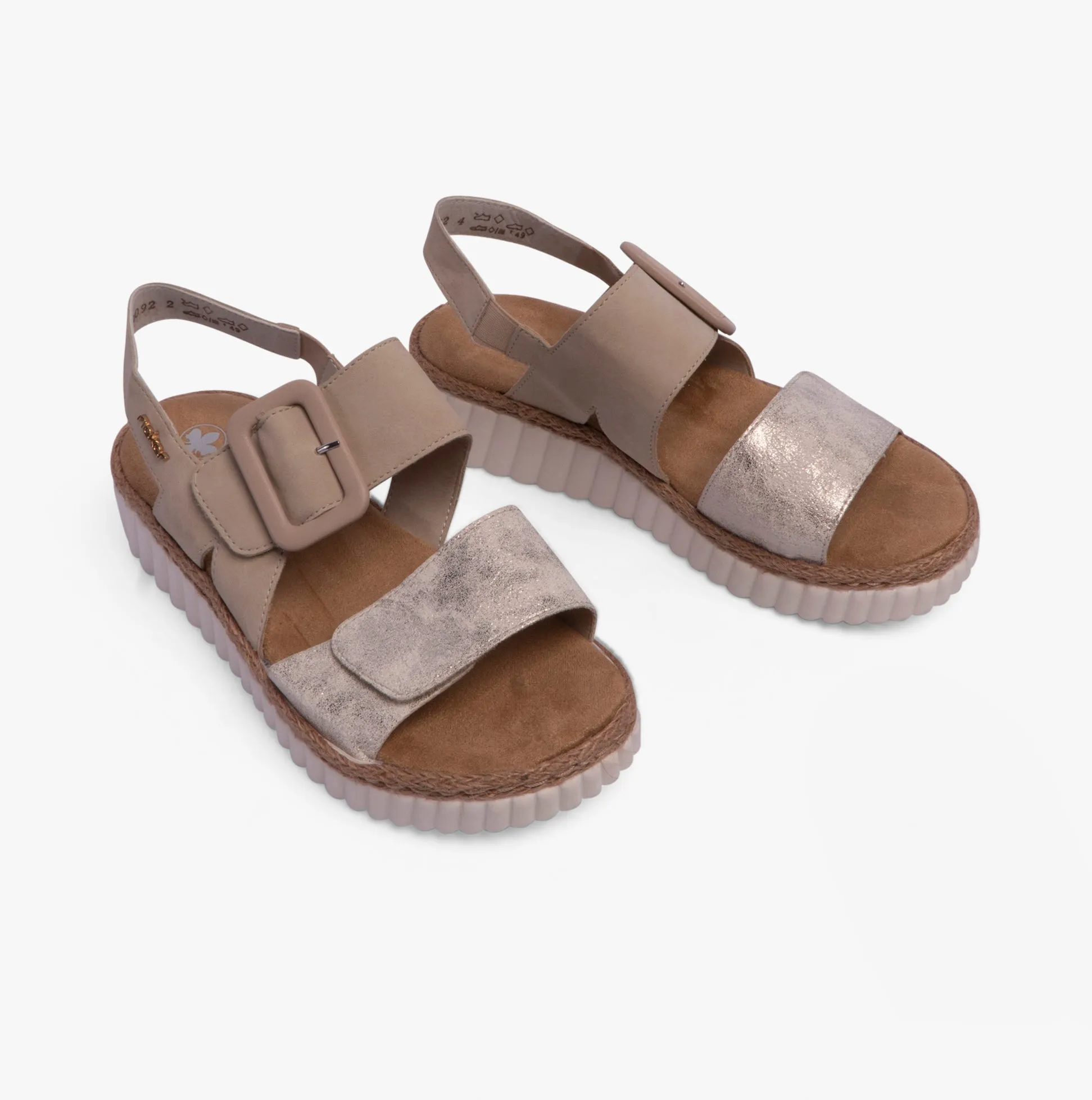 Rieker 69260-60 Womens Sandals Beige