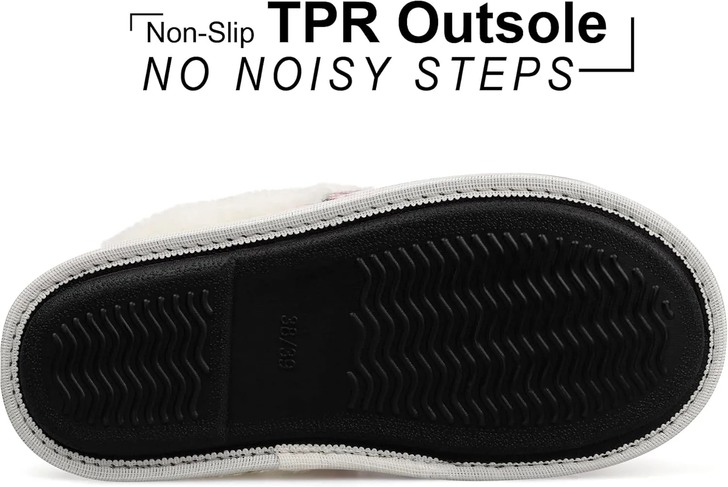 riemot Womens Mens Memory Foam Slippers, Warm Fluffy House Shoes & Cushioned Home Shoe Without Fur, Comfortable Anti Slip Indoor Bedroom Travel Slipper