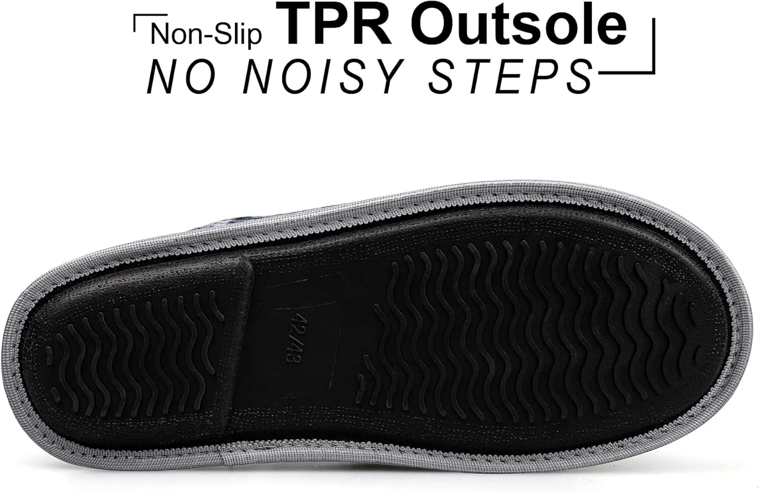 riemot Womens Mens Memory Foam Slippers, Warm Fluffy House Shoes & Cushioned Home Shoe Without Fur, Comfortable Anti Slip Indoor Bedroom Travel Slipper