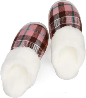 riemot Womens Mens Memory Foam Slippers, Warm Fluffy House Shoes & Cushioned Home Shoe Without Fur, Comfortable Anti Slip Indoor Bedroom Travel Slipper