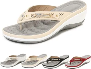 RJDJ Women's Arch Support Soft Cushion Flip Flops Thong Sandals Slippers Beach Slipper