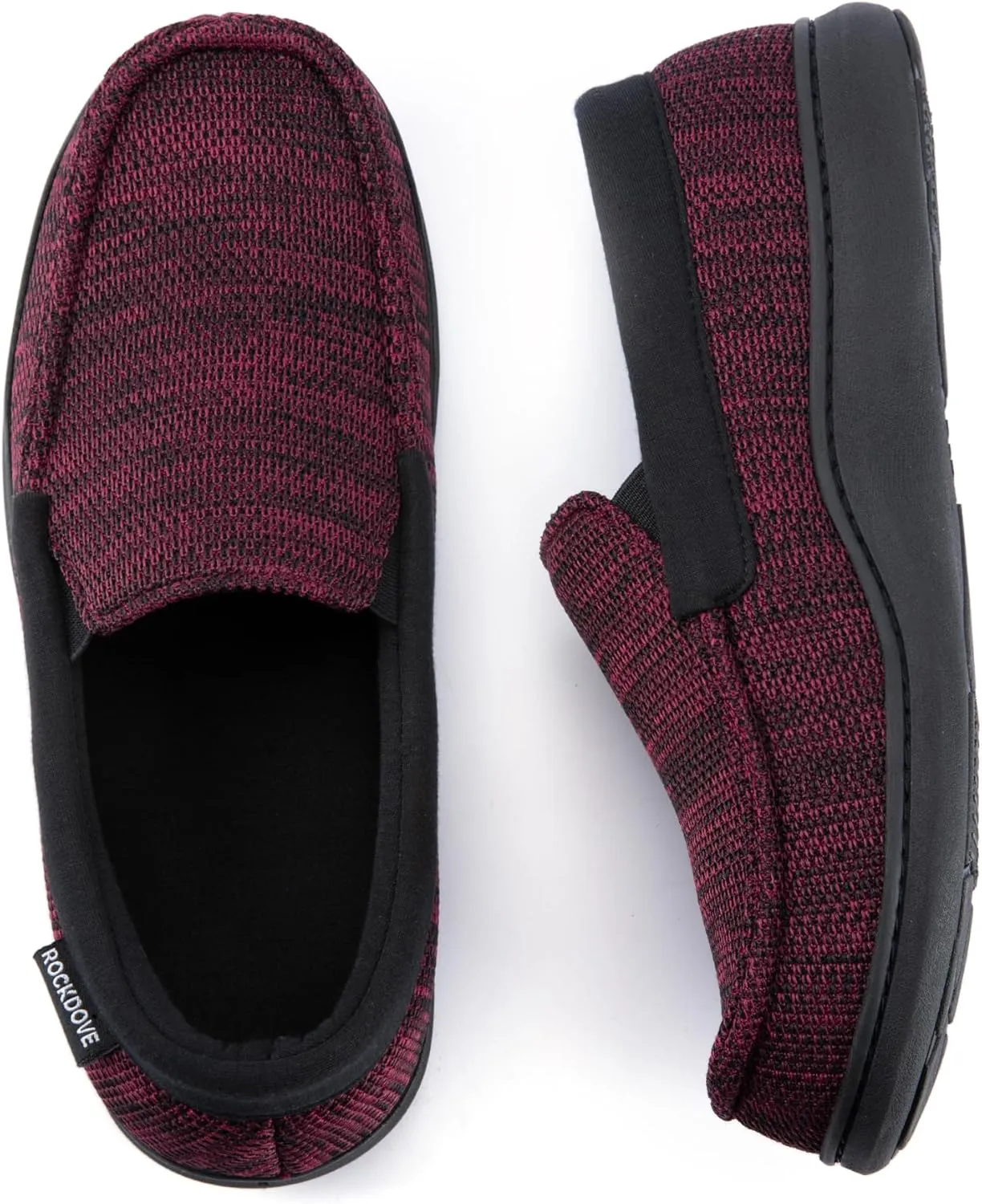 RockDove Men's Tweed Memory Foam Moc Slipper