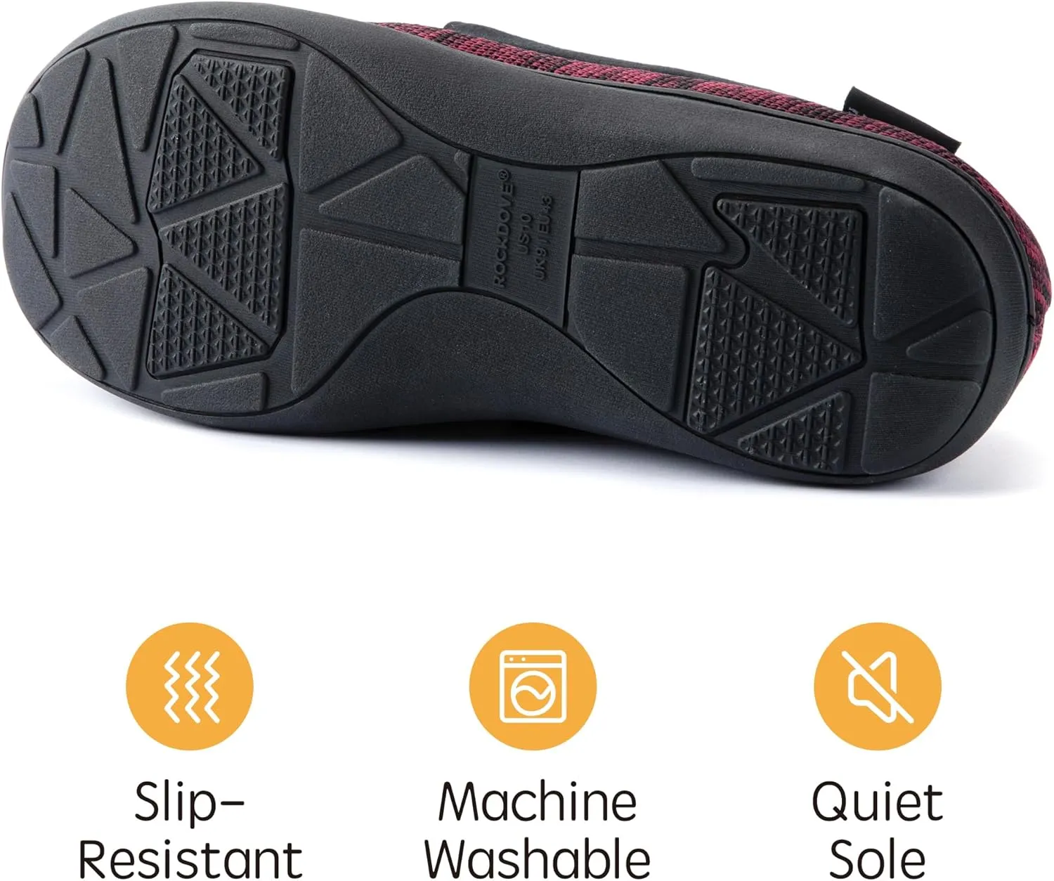 RockDove Men's Tweed Memory Foam Moc Slipper