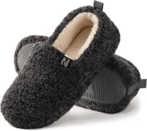 RockDove Women's Faux Shearling Closed Back Slipper with Memory Foam