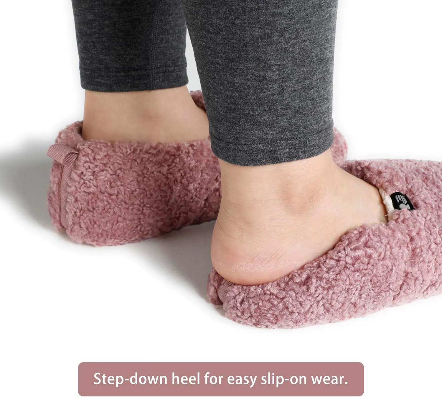 RockDove Women's Faux Shearling Closed Back Slipper with Memory Foam