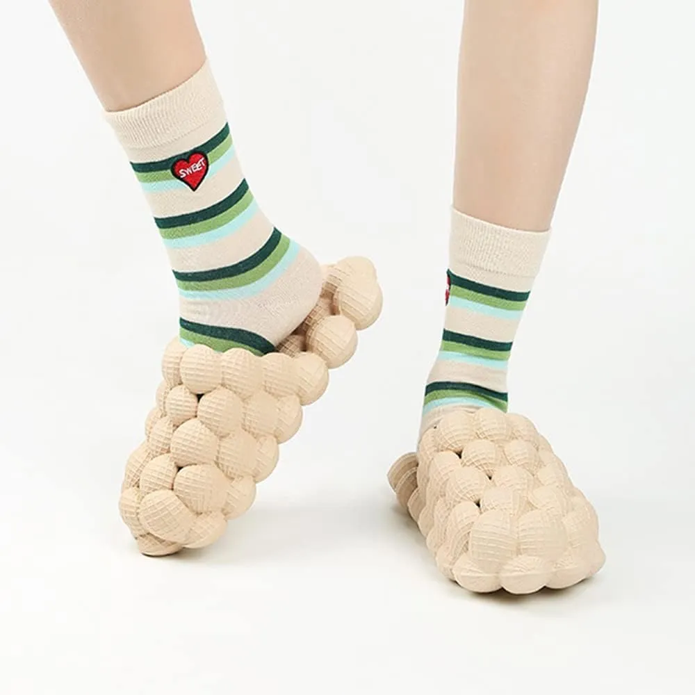 Rojeam House Slippers for Women and Men EVA Shower Shoes Massage Bubble Slides Bathroom Sandals