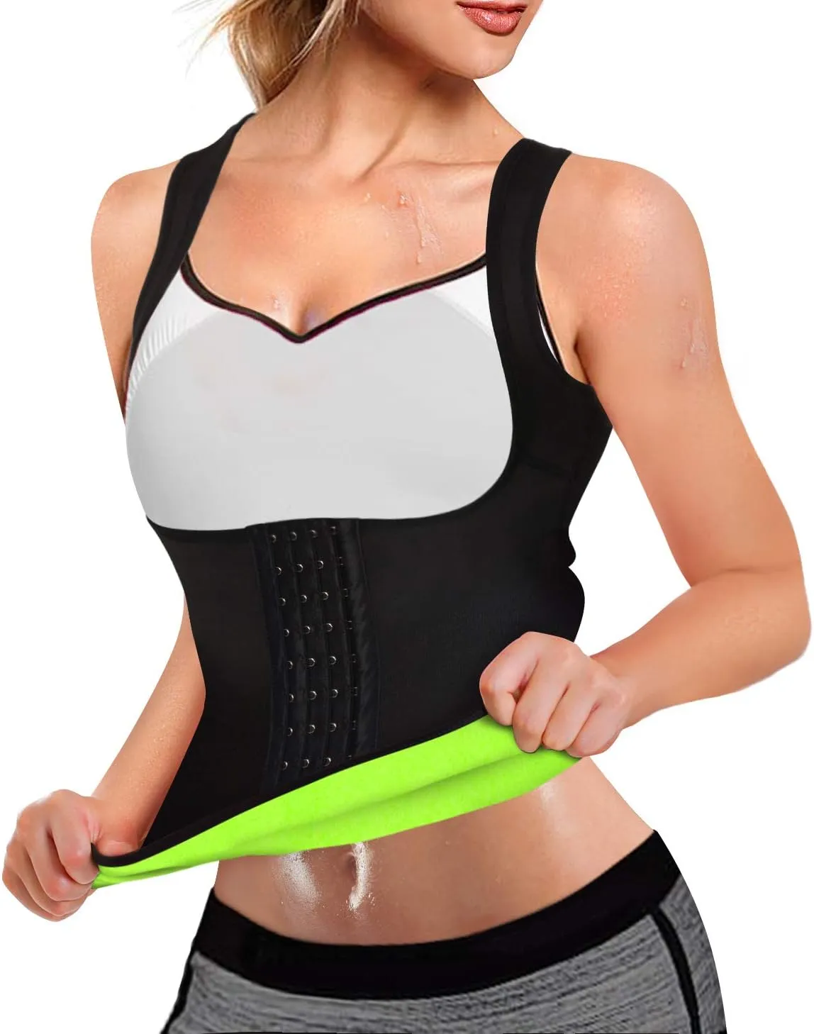 Rolewpy Women Waist Trainer Corset Weight Slimming Neoprene Sauna Sweat Vest Workout Body Shaper Tank Top