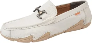 Round ToeFaux Crocodile Print Leather Loafers for Men Moccasins Comfortable Soft Bottom Casual