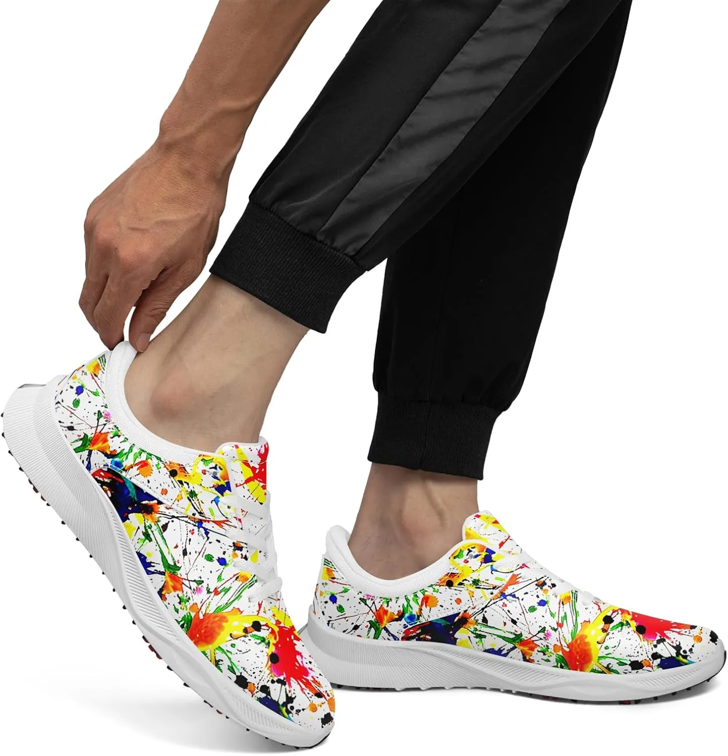 Running Shoes Waterproof Fashion Sneaker Tennis Shoes Athletic Gym Trainer Lace-up Walking Shoes for Women Men