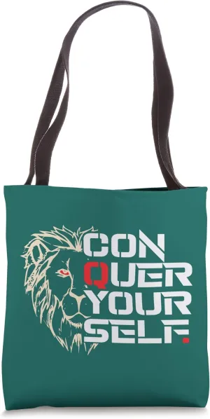 Running Team CONQUER YOURSELF Runner Motivator Run Squad Tote Bag