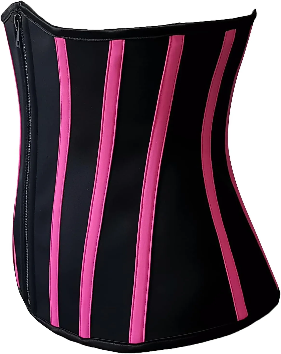 RZY Women's Underbust Latex Sport Girdle Waist Trainer Corsets Hourglass Body Shaper with Steel Bones Extender