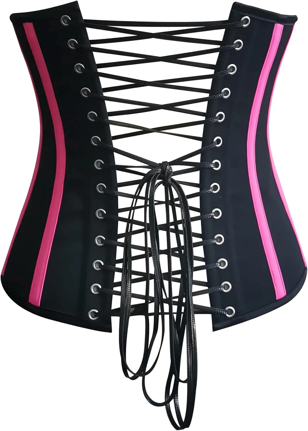 RZY Women's Underbust Latex Sport Girdle Waist Trainer Corsets Hourglass Body Shaper with Steel Bones Extender