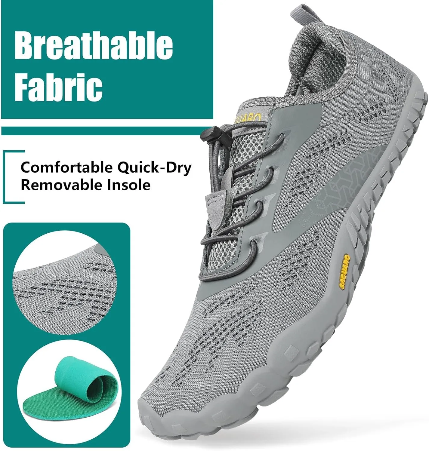SAGUARO Womens Mens Barefoot Shoes Minimalist Trail Runner Wide Toe Box Zero Drop Outdoor Cross Training Shoe