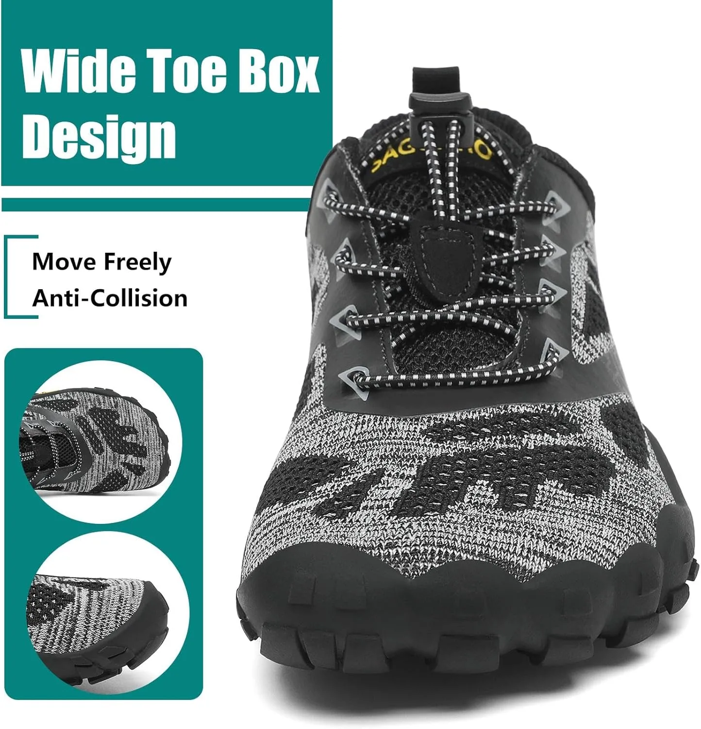 SAGUARO Womens Mens Barefoot Shoes Minimalist Trail Runner Wide Toe Box Zero Drop Outdoor Cross Training Shoe