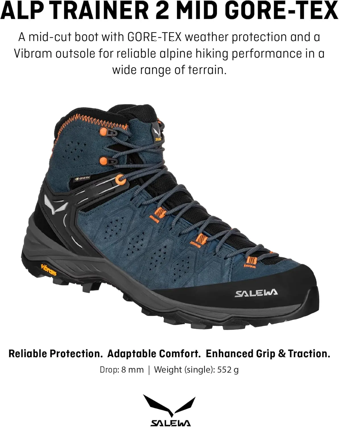 Salewa Men's Alp Trainer 2 Mid Gore-Tex Waterproof GTX Hiking Boot