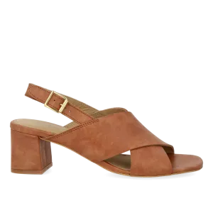 Sandal with block heel