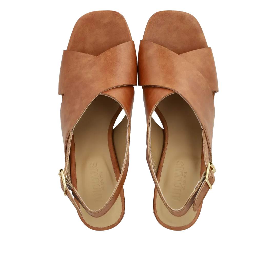 Sandal with block heel